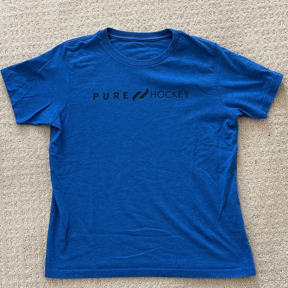 Pure Hockey Blue tshirt - youth medium
